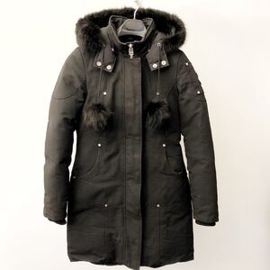 Moose Knuckles Original Stirling Parka Black Down Winter Coat Outerwear Jacket.